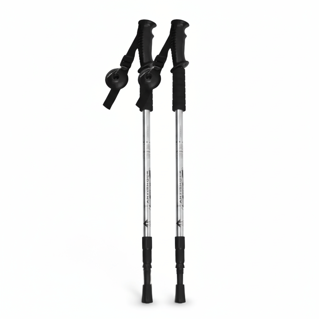 Bâtons de randonnée et marche télescopiques 65–135 cm — poignée mousse, rondelles boue | AJ SoftGrip 65