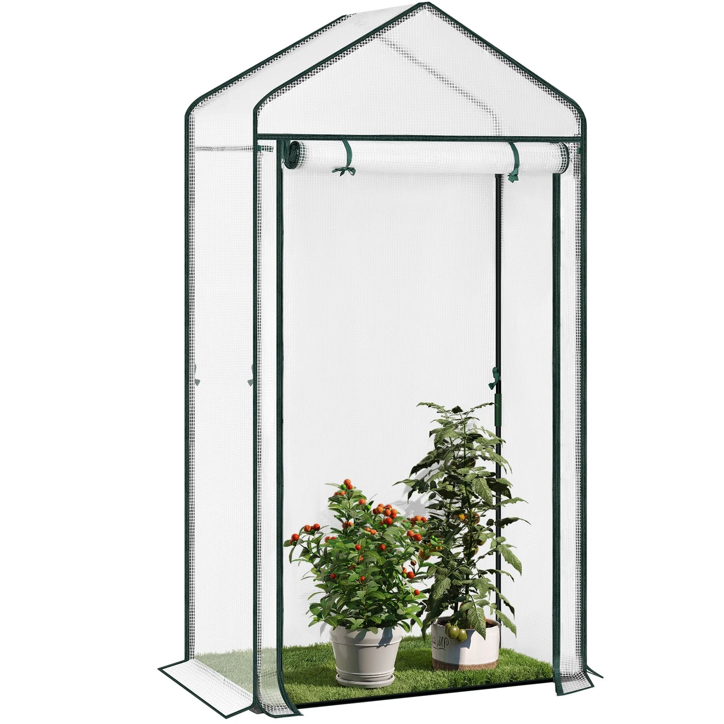 Serre de jardin 1,5 m² — protège du froid & des nuisibles — idéale pour tomates, semis, herbes et fleurs — porte zippée enroulable — installation facile