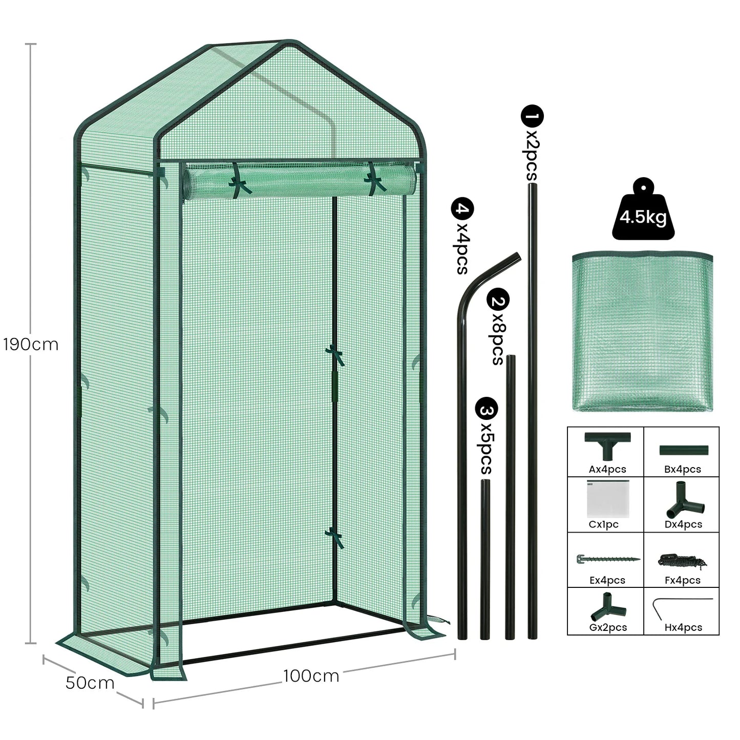 Serre de jardin 1,5 m² — protège du froid & des nuisibles — idéale pour tomates, semis, herbes et fleurs — porte zippée enroulable — installation facile