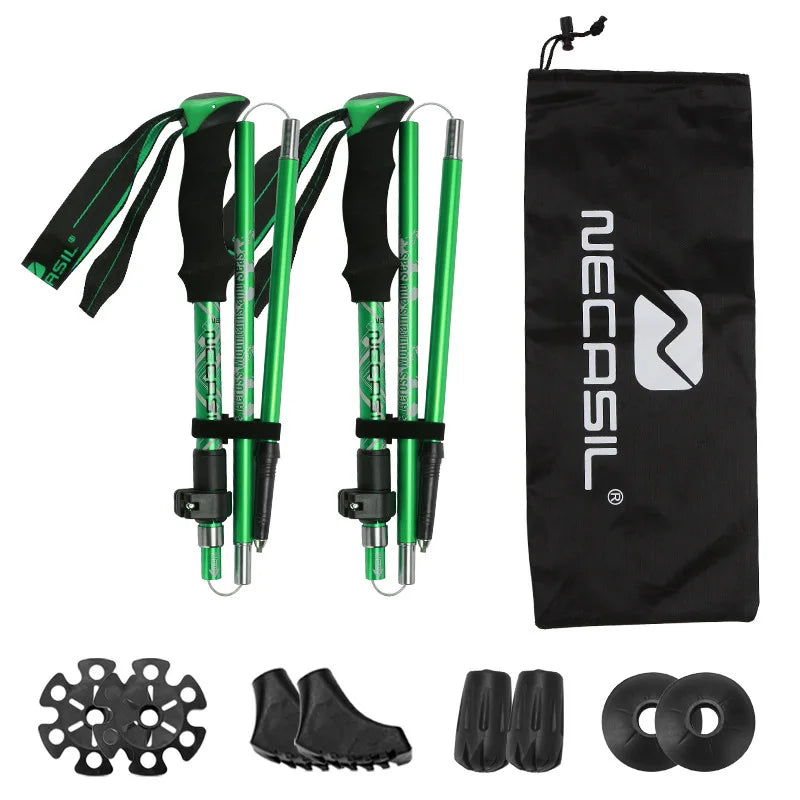 Set de Trail complet pliables télescopiques — poignée EVA, Flip-Lock alu, housse + accessoires | AJ Trek TL EVA