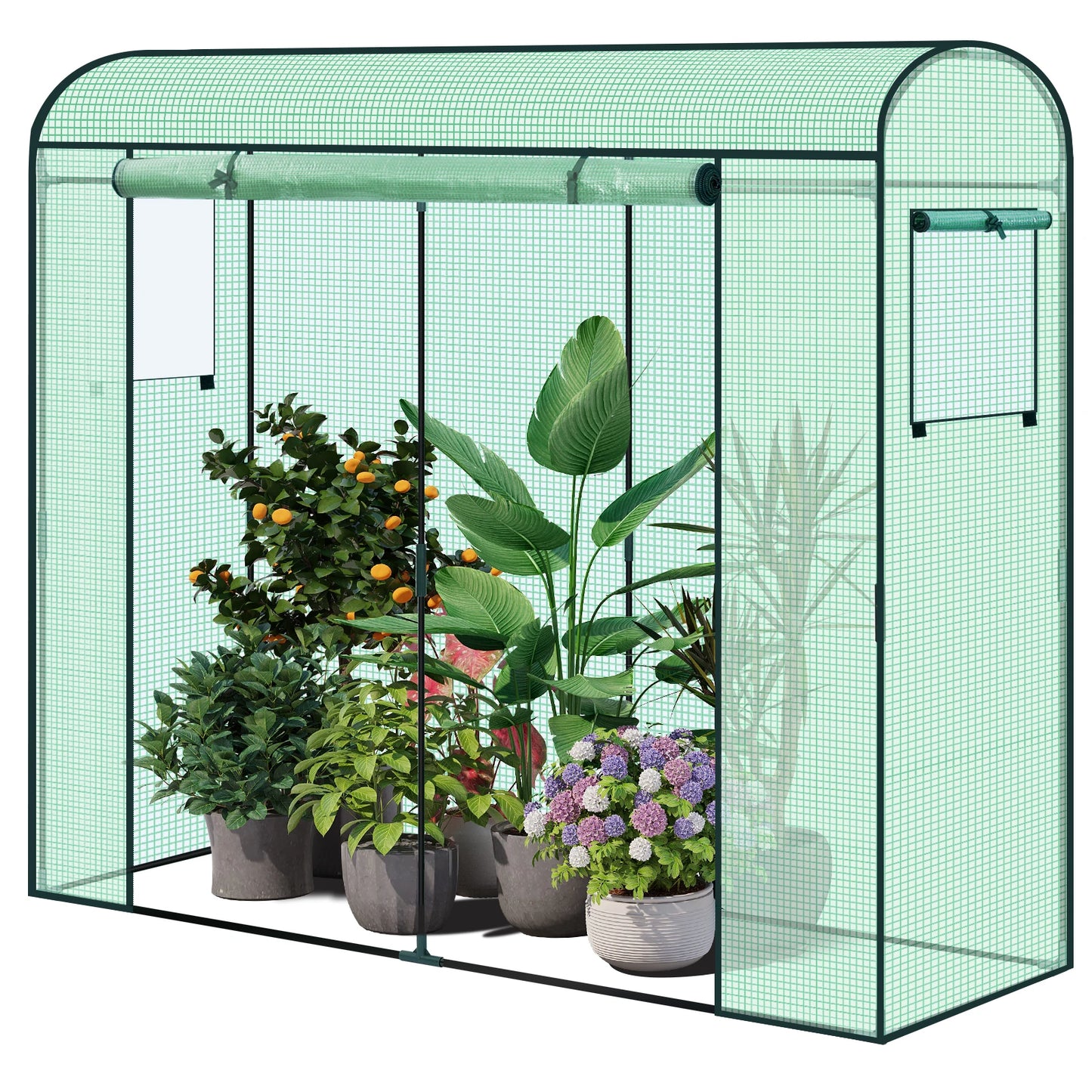 Serre jardin 1,16 m² — idéale pour tomates, semis, herbes et fleurs — portes & fenêtres enroulables — protection gel/UV — montage facile
