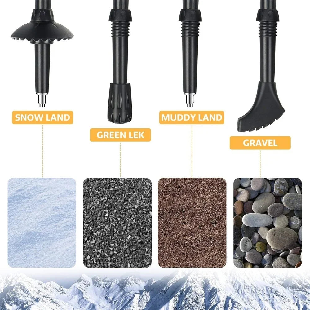 Set de Trail complet pliables télescopiques — poignée EVA, Flip-Lock alu, housse + accessoires | AJ Trek TL EVA