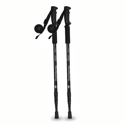 Bâtons de randonnée et marche télescopiques 65–135 cm — poignée mousse, rondelles boue | AJ SoftGrip 65