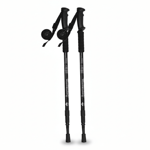 Bâtons de randonnée et marche télescopiques 65–135 cm — poignée mousse, rondelles boue | AJ SoftGrip 65