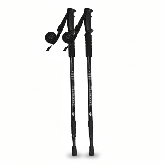 Bâtons de randonnée et marche télescopiques 65–135 cm — poignée mousse, rondelles boue | AJ SoftGrip 65