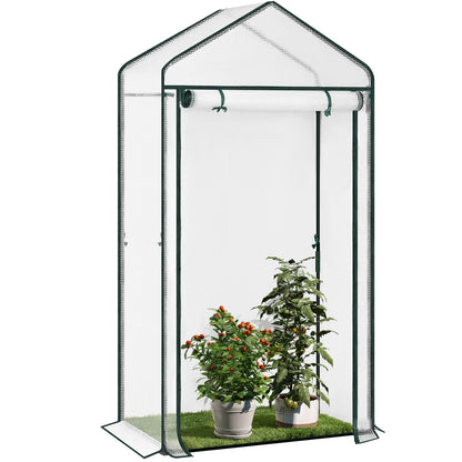 Serre de jardin 1,5 m² — protège du froid & des nuisibles — idéale pour tomates, semis, herbes et fleurs — porte zippée enroulable — installation facile