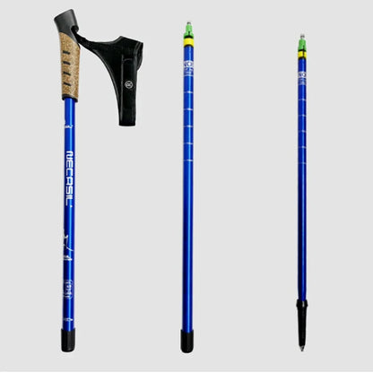 Bâtons marche nordique 63–135 cm — liège, alu 7075, verrou cuivre (paire) | AJ Nordik 7075