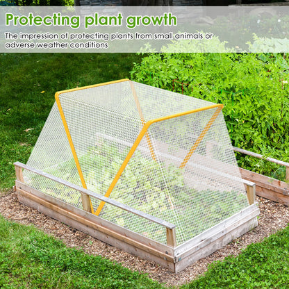 Mini serre 0,27 m² — intérieur & extérieur — anti-insectes & anti-UV — respirant, coupe-vent, portable (avec piquets)