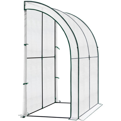 Serre jardin adossée 2 m² — portes enroulables — protection gel & UV — montage facile (bâche PE renforcée)