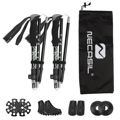 Set de Trail complet pliables télescopiques — poignée EVA, Flip-Lock alu, housse + accessoires | AJ Trek TL EVA