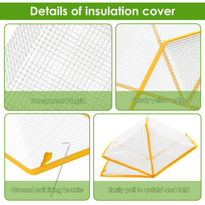 Mini serre 0,27 m² — intérieur & extérieur — anti-insectes & anti-UV — respirant, coupe-vent, portable (avec piquets)
